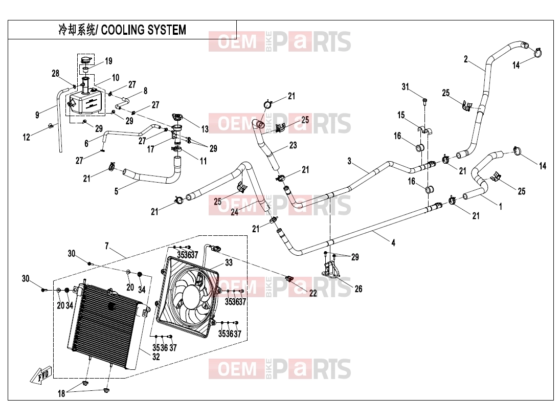 CFMOTO 2025 SSV ZFORCE 950 (CF1000STR-3L) COOLING SYSTEM - F18