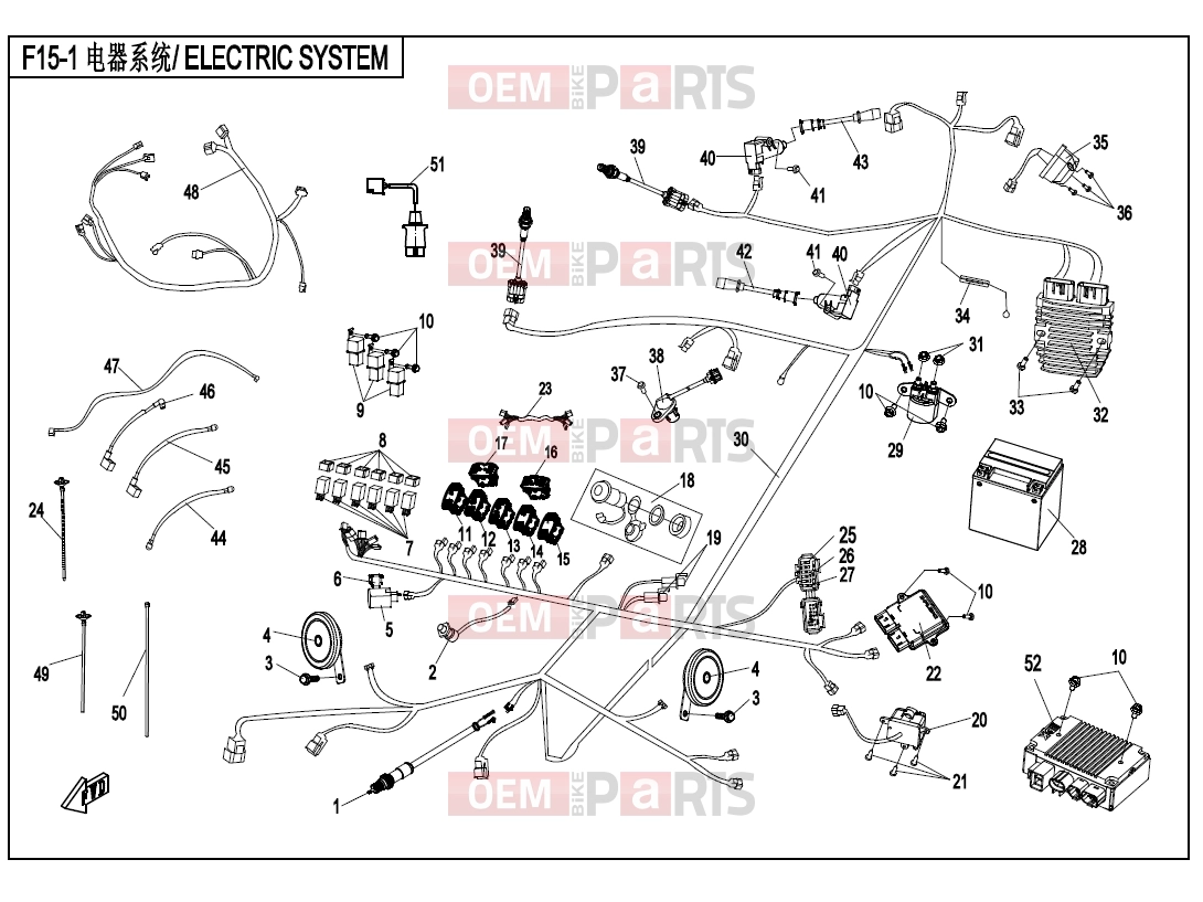 CFMOTO 2015 SSV ZFORCE 800 (CF800) ELECTRIC SYSTEM - F15-1