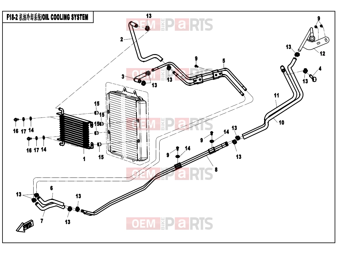 CFMOTO 2015 SSV ZFORCE 800 (CF800) OIL COOLING SYSTEM - F18-2
