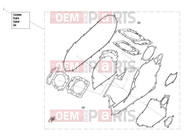 CFMOTO 2015 SSV ZFORCE 800 (CF800) ENGINE GASKET SET - E29