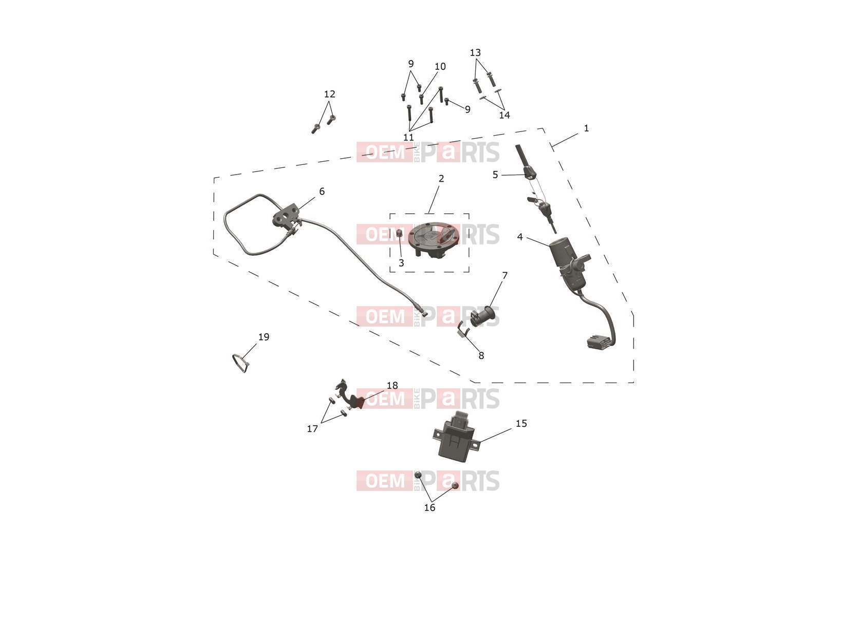 Triumph 2026 Trident 800 Lockset