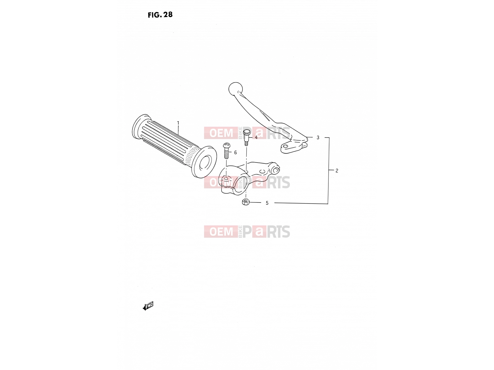 SUZUKI DS80 N (1992) (E24) 28 - LEFT HANDLE SWITCH