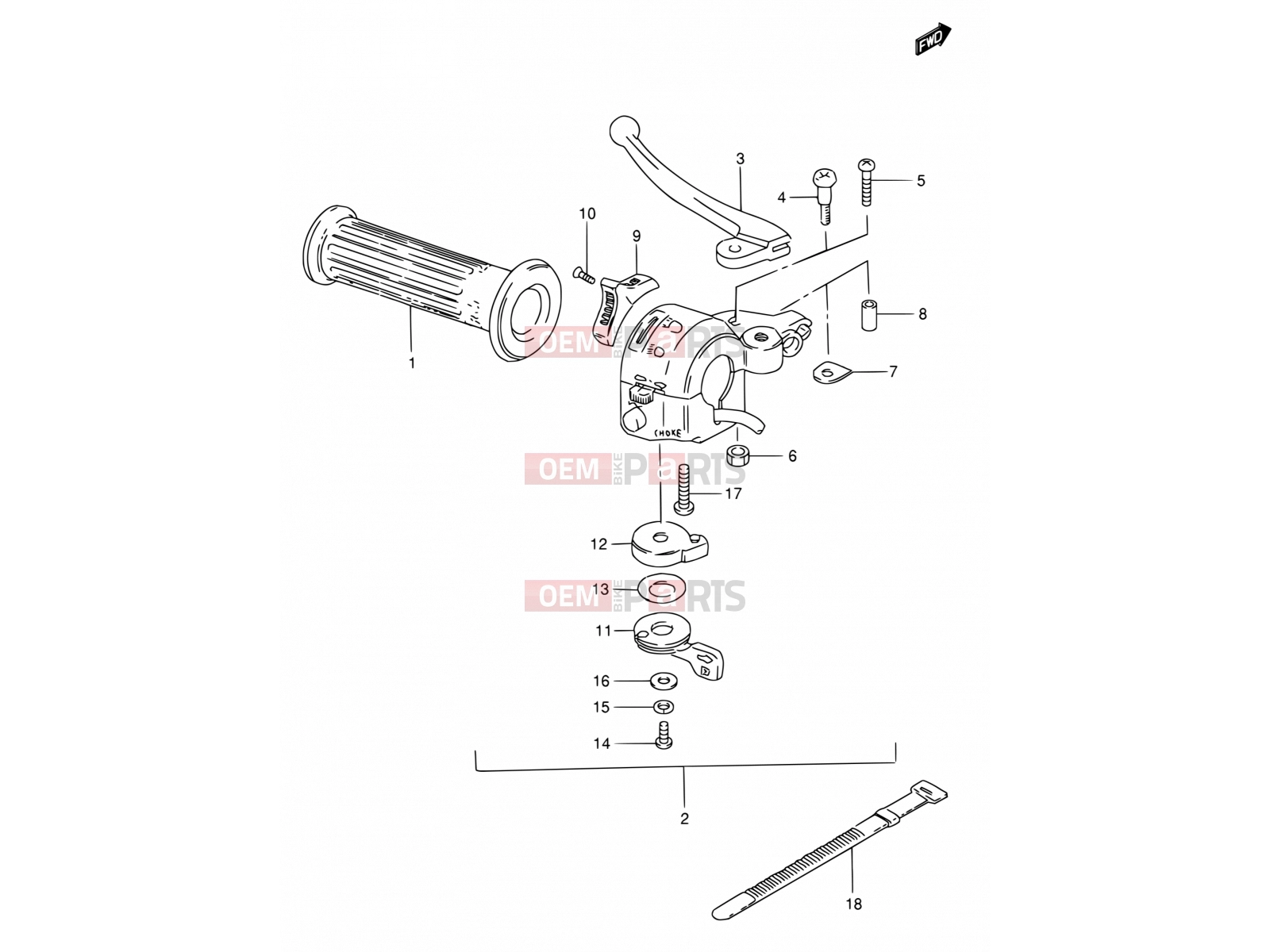 SUZUKI FZ50N P (1993) 50 - LEFT HANDLE SWITCH (E06, E09, E10, E24, E26)
