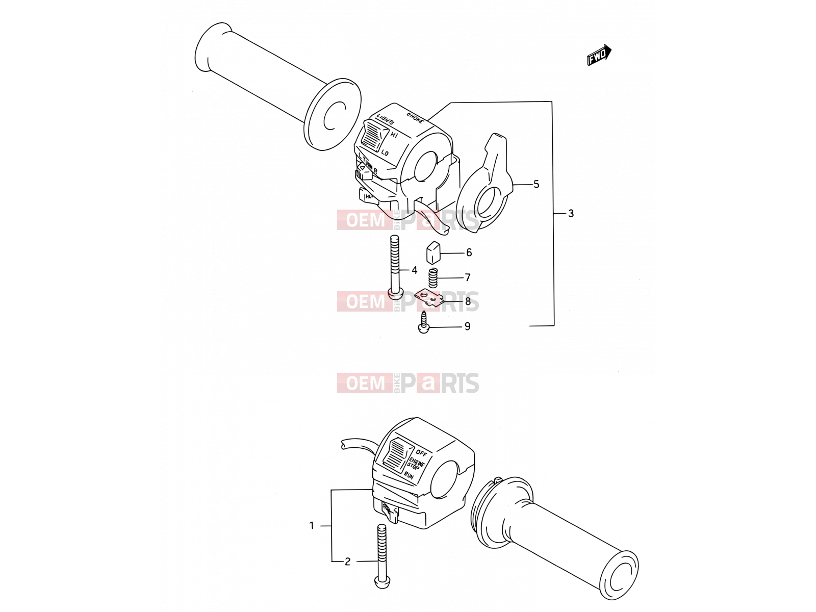 SUZUKI GS500E M (1991) (E28) 28 - HANDLE SWITCH