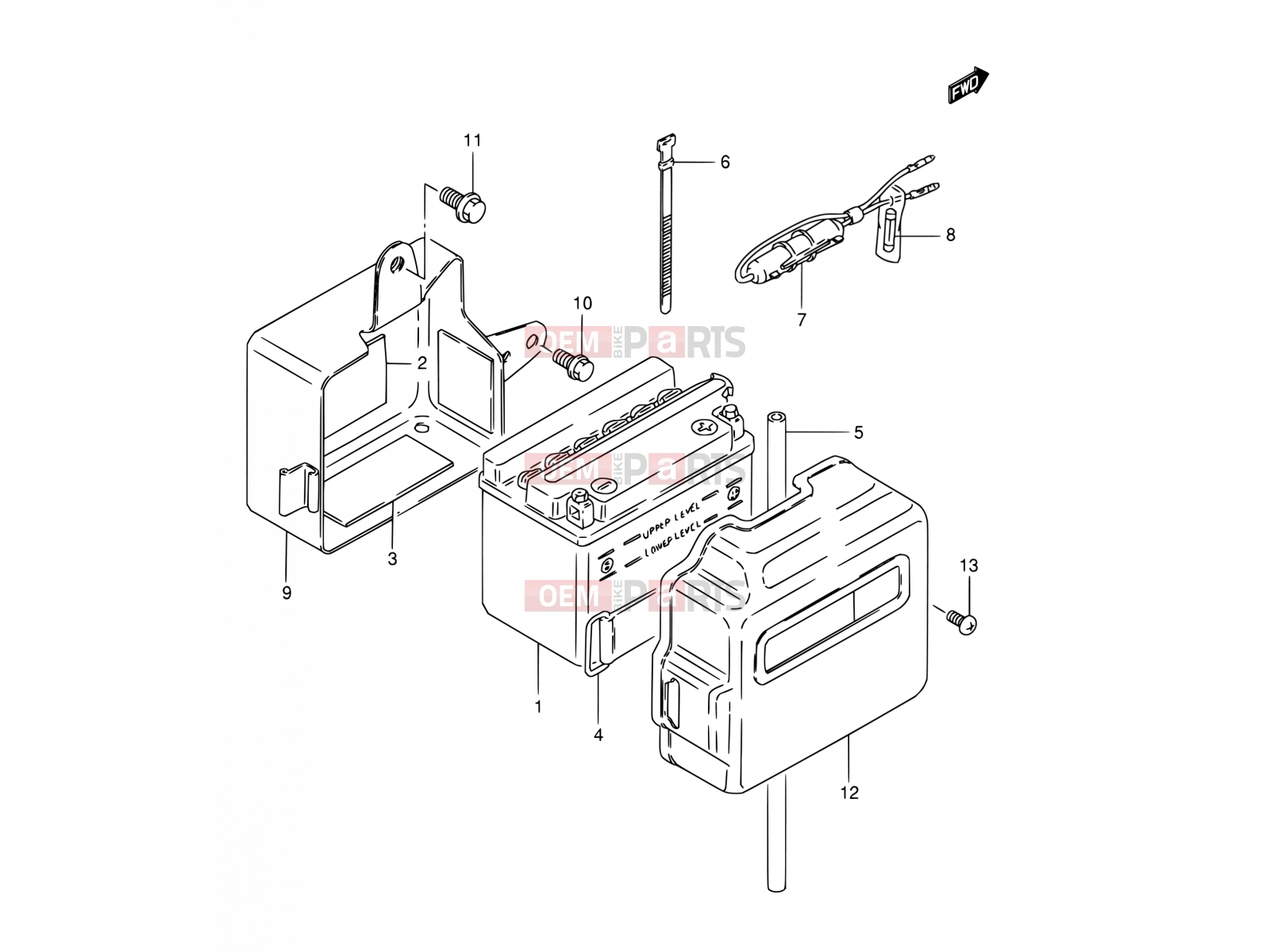 16 - BATTERY (E02, E04, E15, E17, E18, E21, MODEL R P09) - Suzuki TS125ER R (1994)