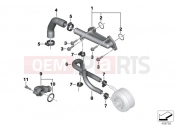 BMW Motorrad BMW 2016 C-Models C 650 GT 16 (0C05, 0C15) Coolant hoses / mounted components