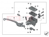 BMW Motorrad BMW 2016 C-Models C 650 GT 16 (0C05, 0C15) Handbrake lever, front wheel
