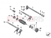 BMW Motorrad BMW 2014 S models HP4 (0D01, 0D11) 6-speed transmission shift components