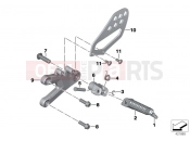 BMW Motorrad BMW 2014 S models HP4 (0D01, 0D11) Footrest, front