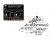 BMW Motorrad BMW 2014 S models HP4 (0D01, 0D11) Label 