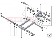 BMW Motorrad BMW 2014 S models S 1000 RR 15 (0D10,0D21) Pivot assembly components