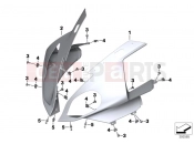 BMW Motorrad BMW 2014 S models S 1000 RR 15 (0D10,0D21) Trim panel upper part