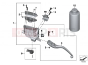 Clutch control assembly - BMW Motorrad R 1200 RS (0A05, 0A15) 2014