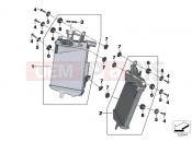 Engine radiator with mounting hardware - BMW Motorrad R 1200 GS (0A01, 0A11) 2012