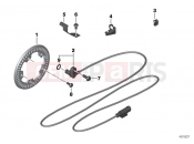 Front wheelspeed sensor - BMW Motorrad R 1200 GS (0A01, 0A11) 2012
