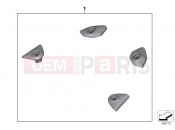 Set, covers, handle sockets - BMW Motorrad R 1200 GS (0A01, 0A11) 2012