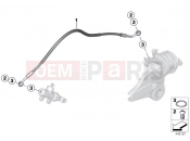 BMW Motorrad BMW 2012 S models S 1000 RR 12 (0524,0534) Brake pipe, rear, without ABS