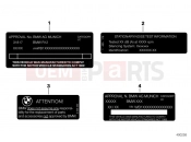 BMW Motorrad BMW 2012 S models S 1000 RR 12 (0524,0534) Labels for Australia