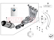 BMW Motorrad BMW 2012 S models S 1000 RR 12 (0524,0534) HP Titanium exhaust system