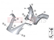 Handlebar cover, top - BMW Motorrad C 600 Sport (0131, 0132) 2012