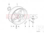 BMW Motorrad BMW 2004 R-Models 4V R 850 R 02 (0428) Cast rim, rear