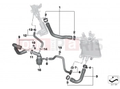 Coolant lines - BMW Motorrad R 1200 RT (0A03, 0A13) 2015