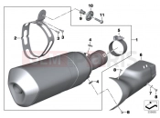 Rear muffler - BMW Motorrad R 1200 RT (0A03, 0A13) 2015