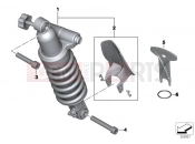 Spring strut, rear - BMW Motorrad R 1200 RT (0A03, 0A13) 2015