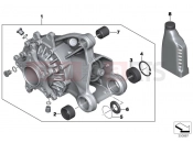 Right-angle gearbox, rear - BMW Motorrad R 1200 RT (0A03, 0A13) 2015