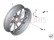 Cast rim, rear - BMW Motorrad R 1200 RT (0A03, 0A13) 2015
