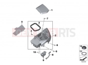 Stowage compartment, left - BMW Motorrad R 1200 RT (0A03, 0A13) 2015