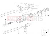BMW Motorrad BMW 1994 R-Models 4V R 850 R 94 (0401,0406) 5-speed transmission - gearshift