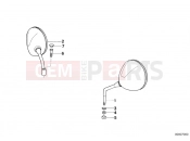 BMW Motorrad BMW 1994 R-Models 4V R 850 R 94 (0401,0406) Mirror