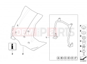 BMW Motorrad BMW 2017 F-Models K7x F 800 GS 17 (0B07, 0B17) Touring windshield with mount