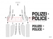BMW Motorrad BMW 2017 F-Models K7x F 800 GS 17 (0B07, 0B17) Government authorities sticker