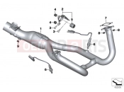 Exhaust manifold - BMW Motorrad R 1200 RS (0A05, 0A15) 2017
