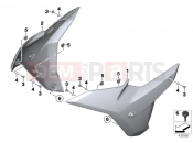 Fairing side panels - BMW Motorrad R 1200 RS (0A05, 0A15) 2017