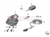 RF remote control locking system - BMW Motorrad R 1200 RS (0A05, 0A15) 2017