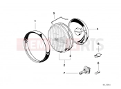 BMW Motorrad BMW 1997 R-Models 4V R 850 R 94 (0401,0406) Headlight single parts, authorities