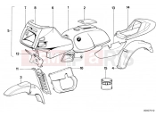 BMW Motorrad BMW CLASSIC 1987 R-Models 2V R 65 RT SF Painted parts 603 minzgrün hell