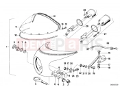 Installing set cockpit trim - BMW Motorrad R 100 /7T 1982