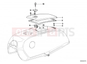 Fuel tank-tool container - BMW Motorrad R45 1981
