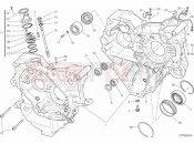 DUCATI 2013 Diavel WHITE STRIPE HALF-CRANKCASES PAIR » ENGINE CASE