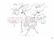 DUCATI 2010 Monster 696 ABS VERTICAL CYLINDER HEAD » VALVE DRIVE