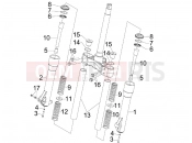 Fork's components (Kayaba) - Piaggio Beverly 125 Tourer 2010