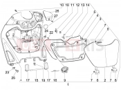 Front glove-box - Knee-guard panel - Piaggio Beverly 125 Tourer 2010