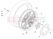 Rear wheel - Piaggio Beverly 125 Tourer 2010