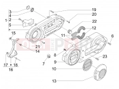 Crankcase cover - Crankcase cooling - Piaggio Beverly 400 ie Tourer 2008