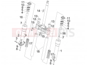 Fork's components (Kayaba) - Piaggio Beverly 400 ie Tourer 2008