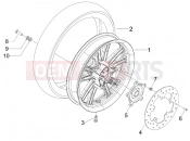 Rear wheel - Piaggio Beverly 400 ie Tourer 2008